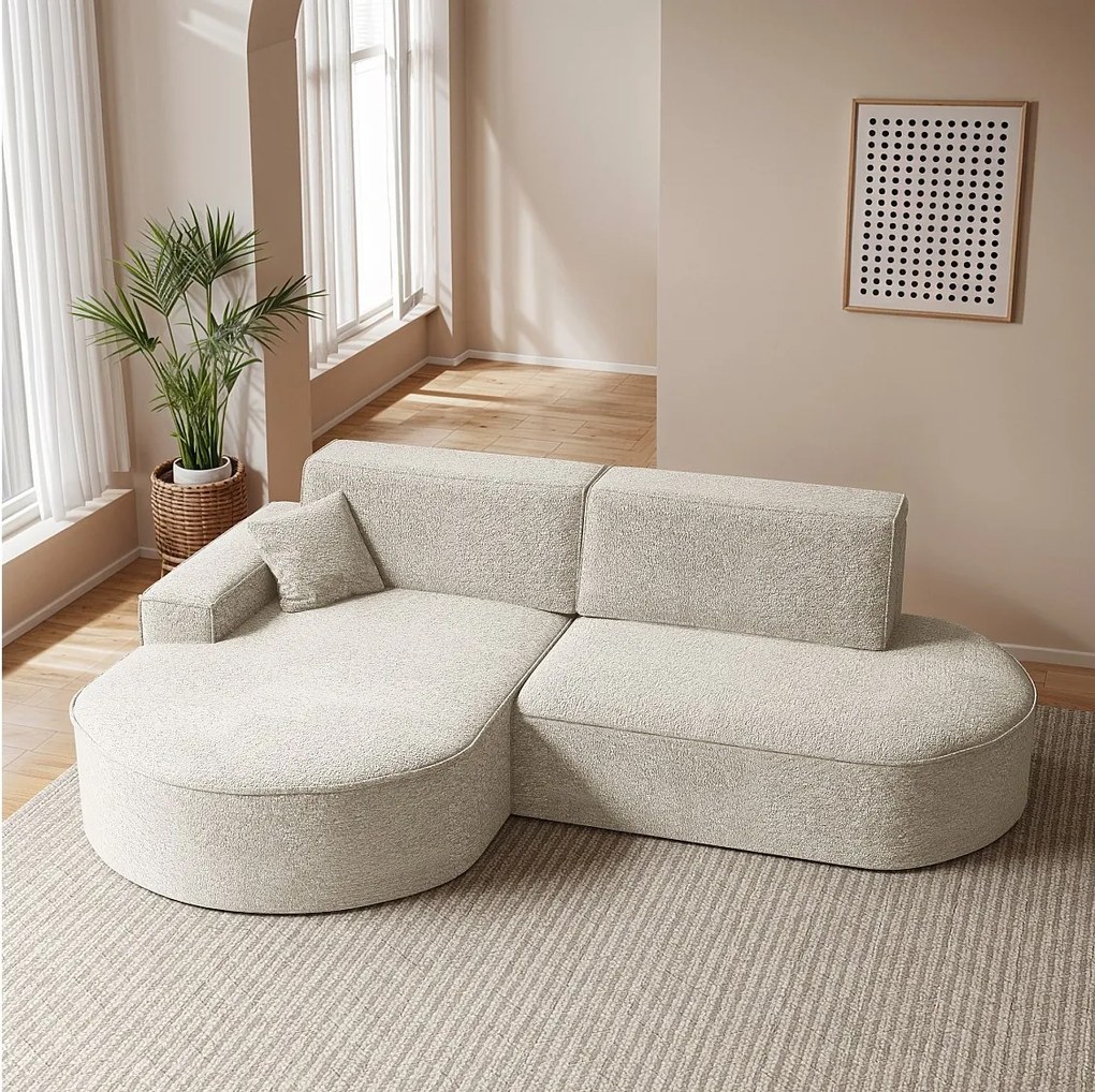 Narożnik Modena Pro, tkanina Arena, Ecru, Lewy