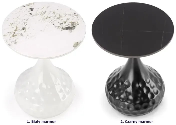 Nowoczesny czarny stolik kawowy marmur E9-C47