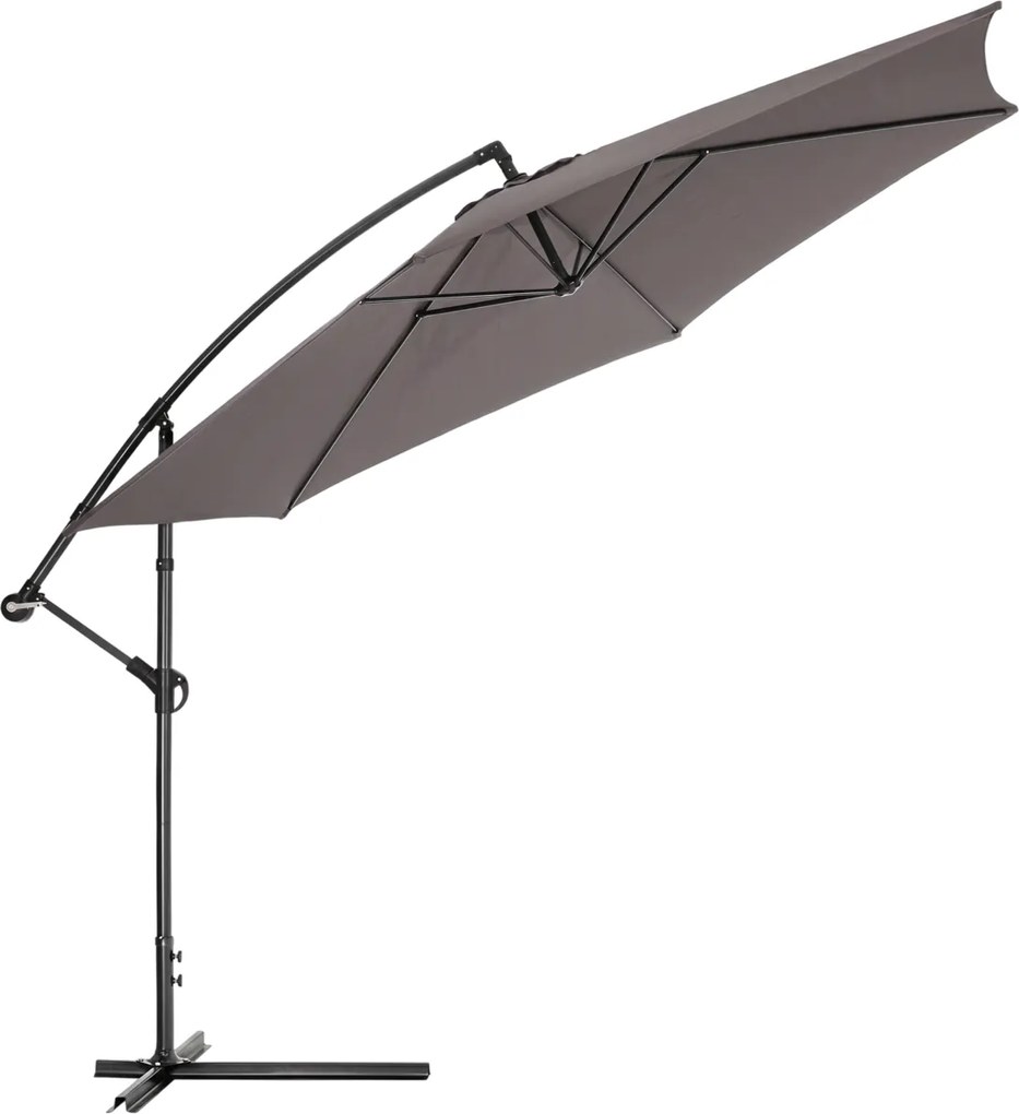 Avenberg Duży parasol z regulacją nachylenia Sunny 300, szary