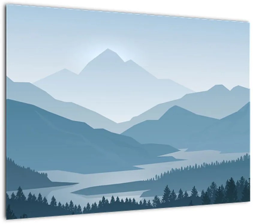 Obraz - Góry oczami grafika (70x50 cm)