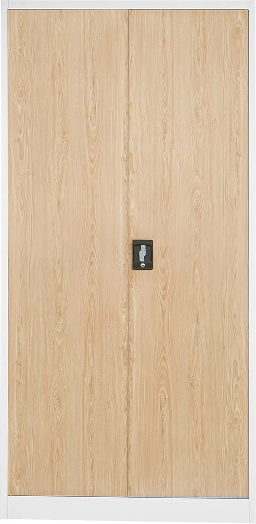 Szafa biurowa Eco Design Jan H 90x40x195 cm biały/dąb sonoma