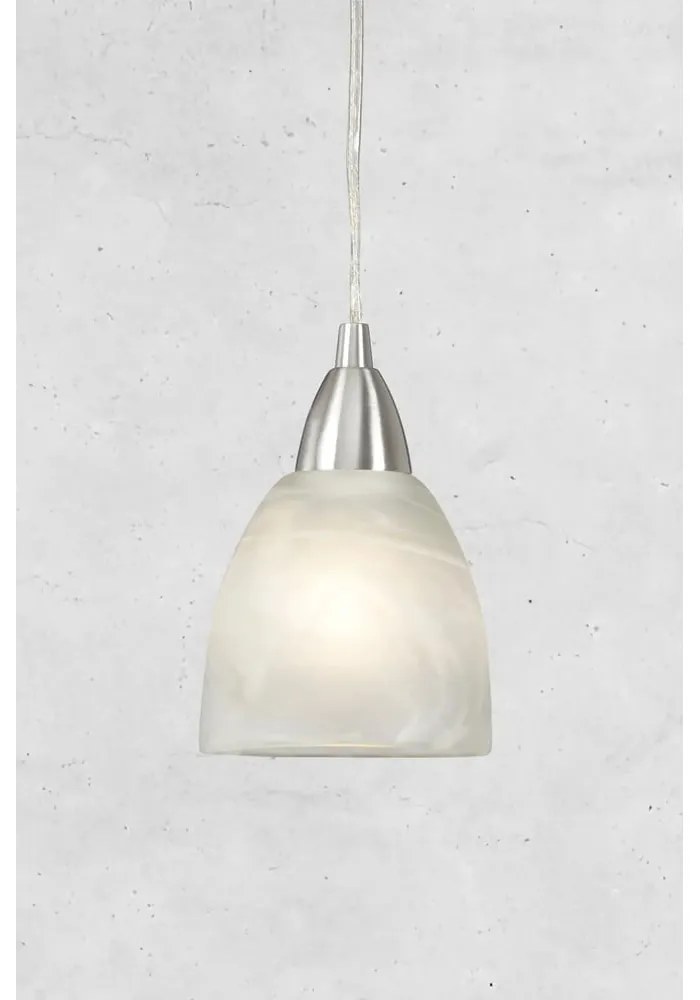 Lampa wisząca w kolorze srebra ze szklanym kloszem ø 11 cm Line – Markslöjd