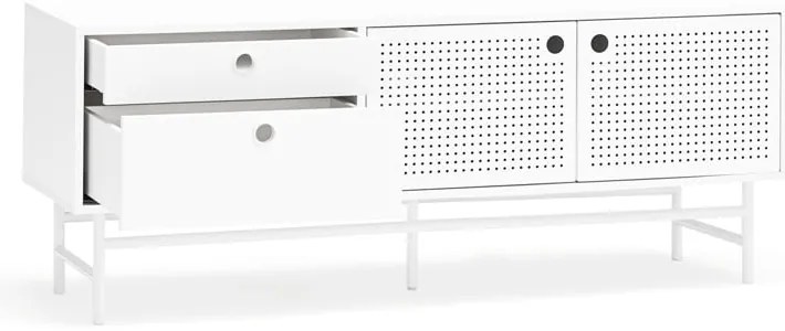 Biała szafka pod TV 140x52 cm Punto – Teulat