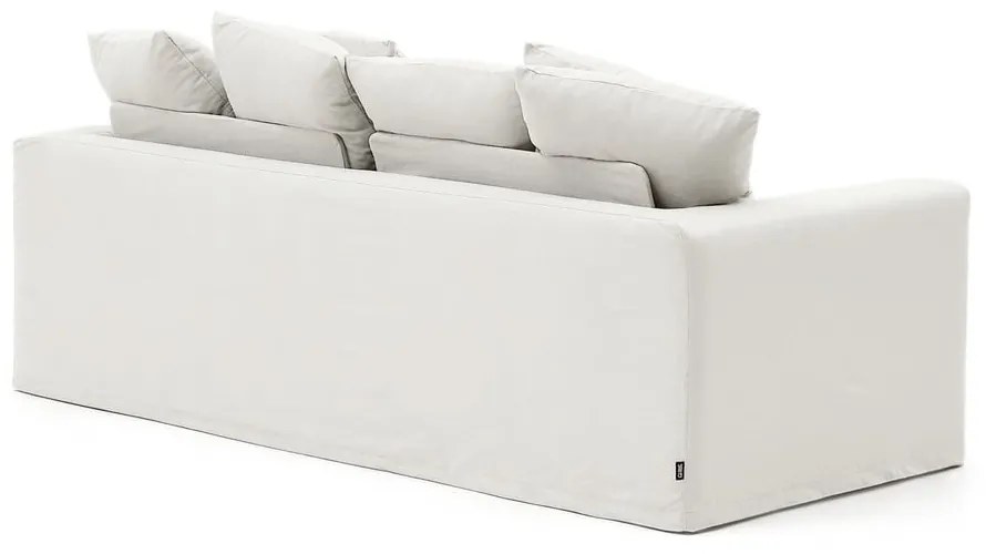 Biała lniana sofa 240 cm Nora – Kave Home