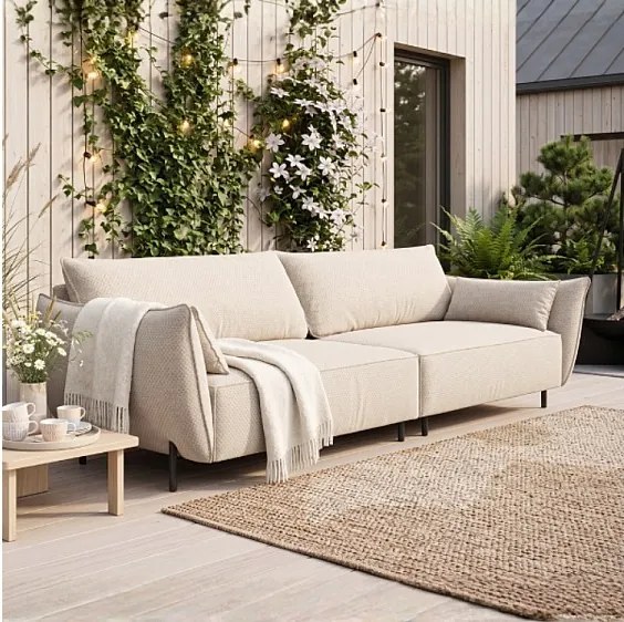 Sofa ogrodowa 4-osobowa GARDEN w tkaninie Kanaria 7002 beżowa