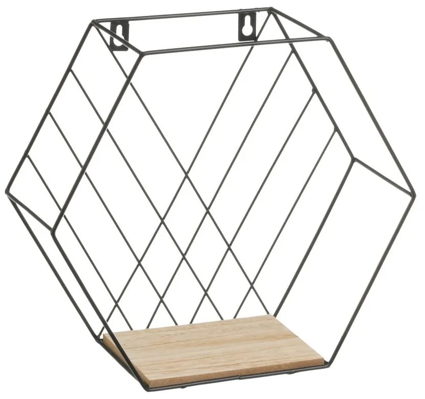 Czarno-naturalne półki zestaw 3 szt. 31 cm – Casa Selección