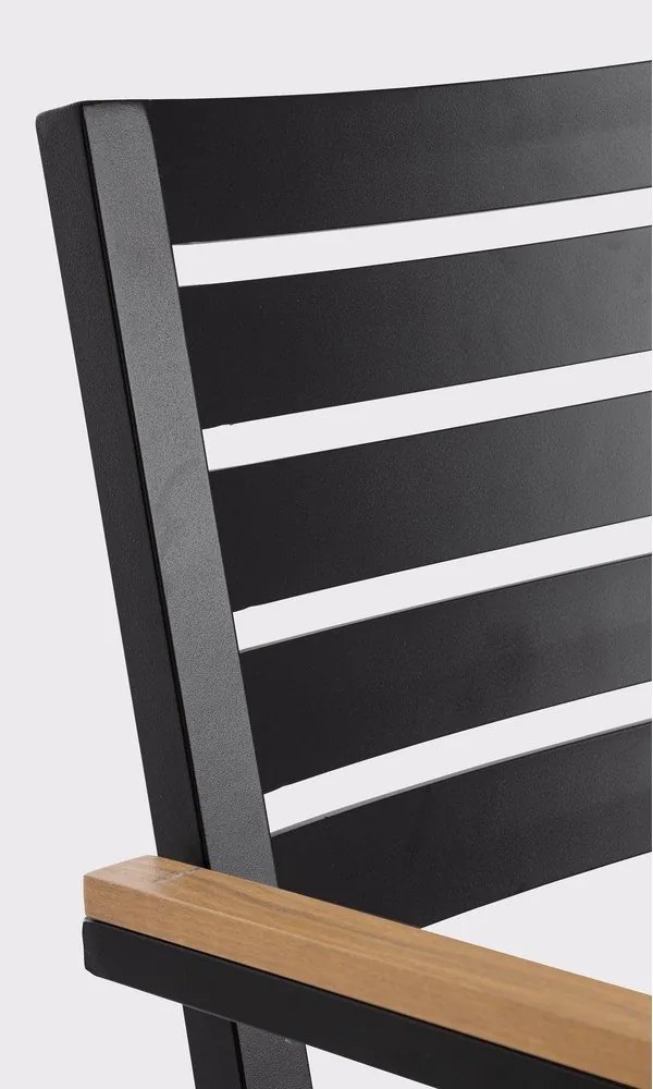 Antracytowe metalowe krzesło ogrodowe Henna – Bizzotto