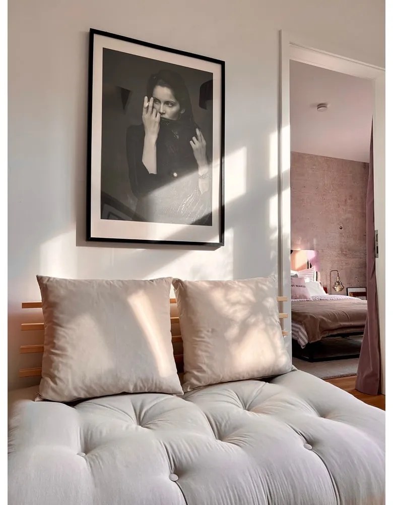 Sofa rozkładana z brązowym obiciem Karup Design Shin Sano Natural/Mocca