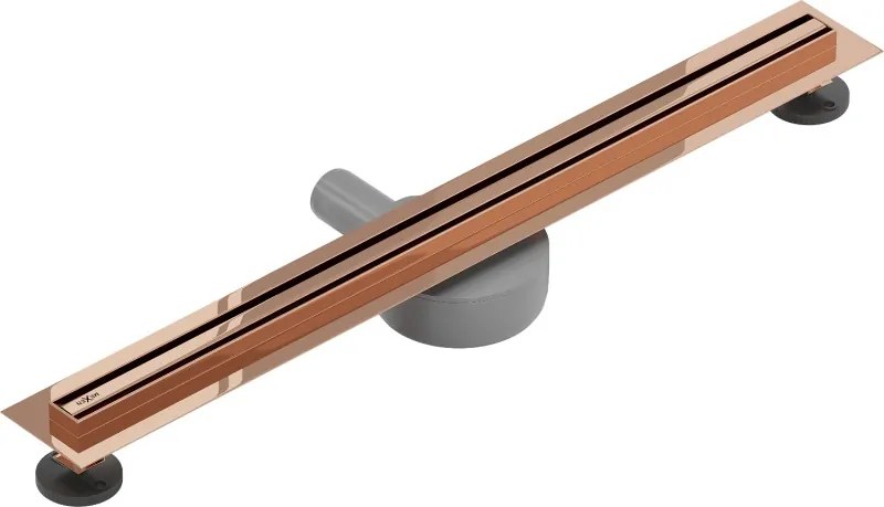 Mexen Flat 360° Slim odpływ liniowy obrotowy 60 cm, różowe złoto - 1641060