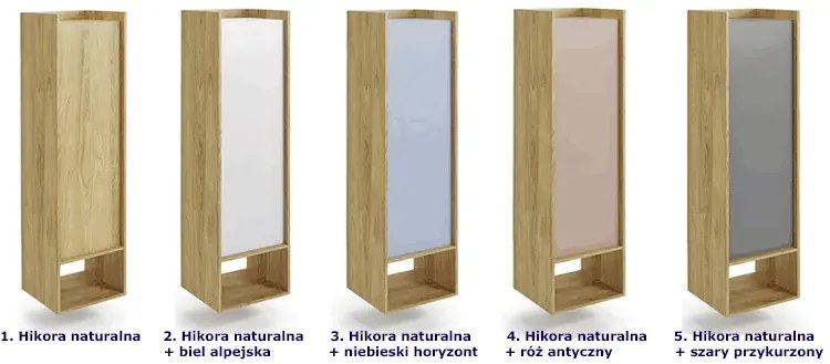 Regał modułowy hikora + biel alpejska - Afilia 5X