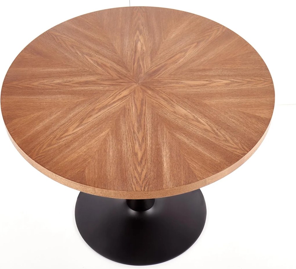 Nierozkładany stół na jednej nodze z okrągłym blatem Carmelo