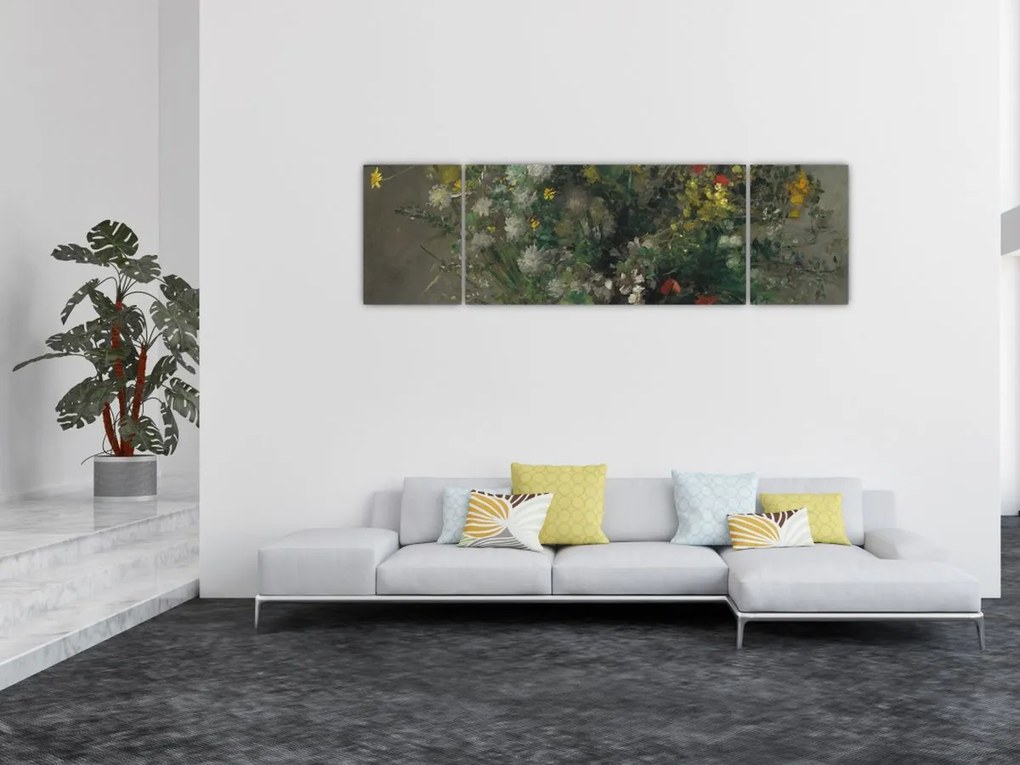 Obraz - Auguste Renoir,  Flowers in a Vase, reprodukcje (170x50 cm)