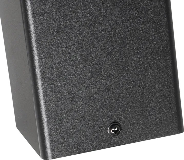 Stojąca lampa ogrodowa czarna 50 cm IP44 z przydymionym szkłem - Denmark