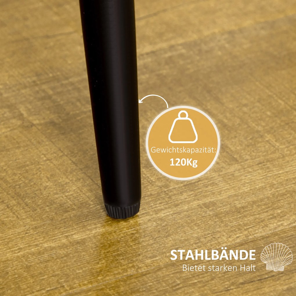 HOMCOM Krzesła Jadalniane 2 szt Aksamitne Oparcia Komfort Styl Kuchnia Modne | Aosom PL