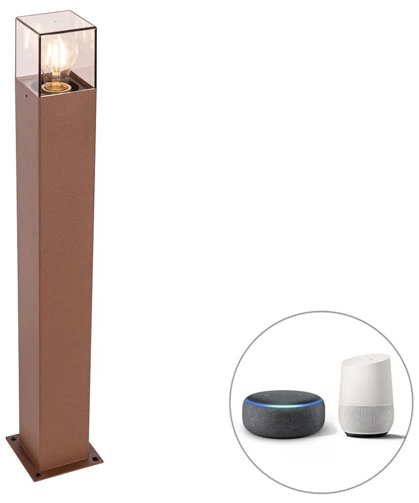 Zewnetrzna Inteligentna lampa stojąca ogrodowa brązowa rdza 70 cm w tym Wifi P45 - DenmarkPrzemysłowy Oswietlenie zewnetrzne