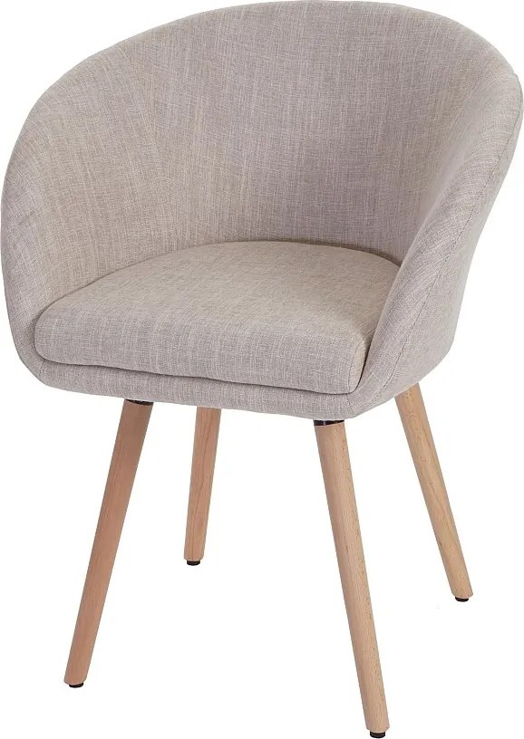 Krzesło do jadalni Vaasa T633,  tekstylny, kremowy/szary