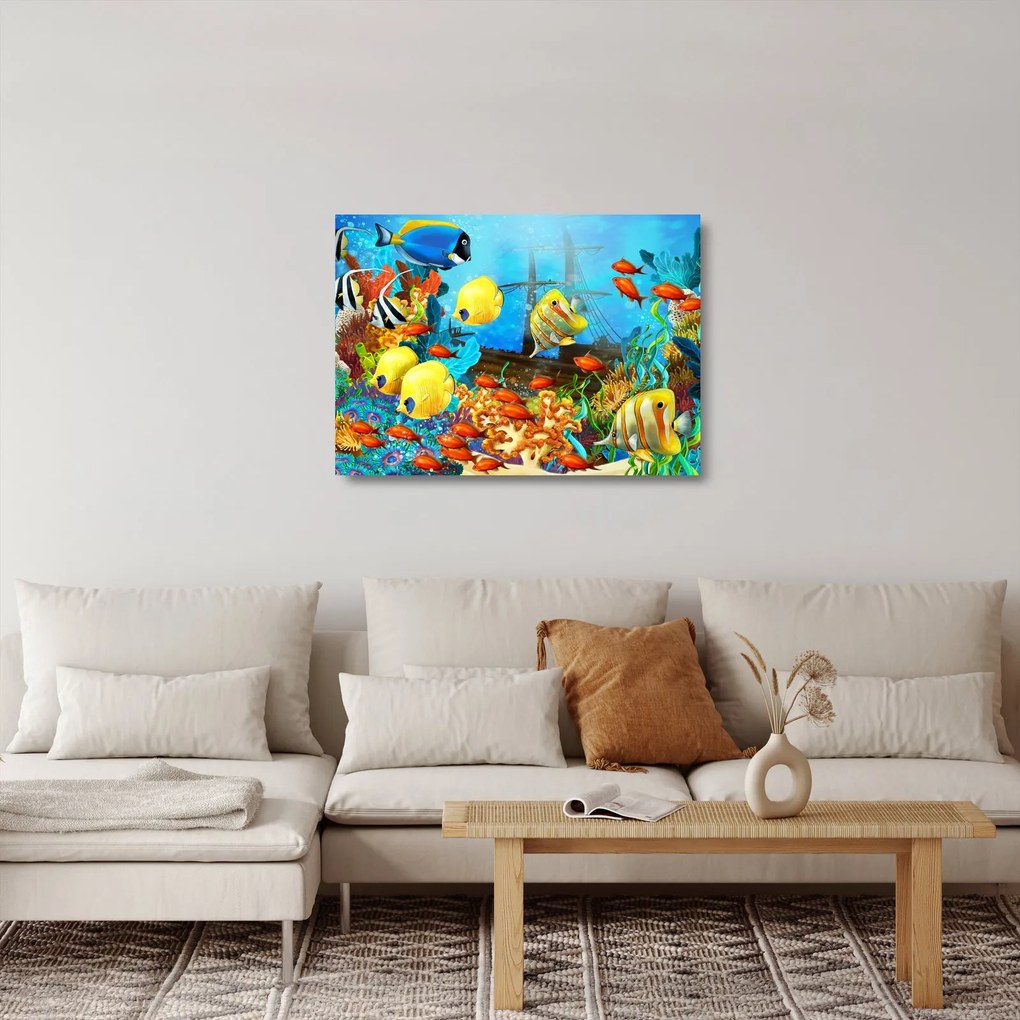 Obraz na szkle - Kolorowa rafa koralowa (70x50 cm)