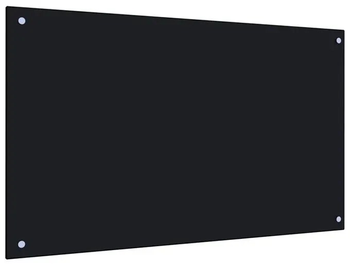 Szklany czarny panel ścienny do kuchni B5-G09