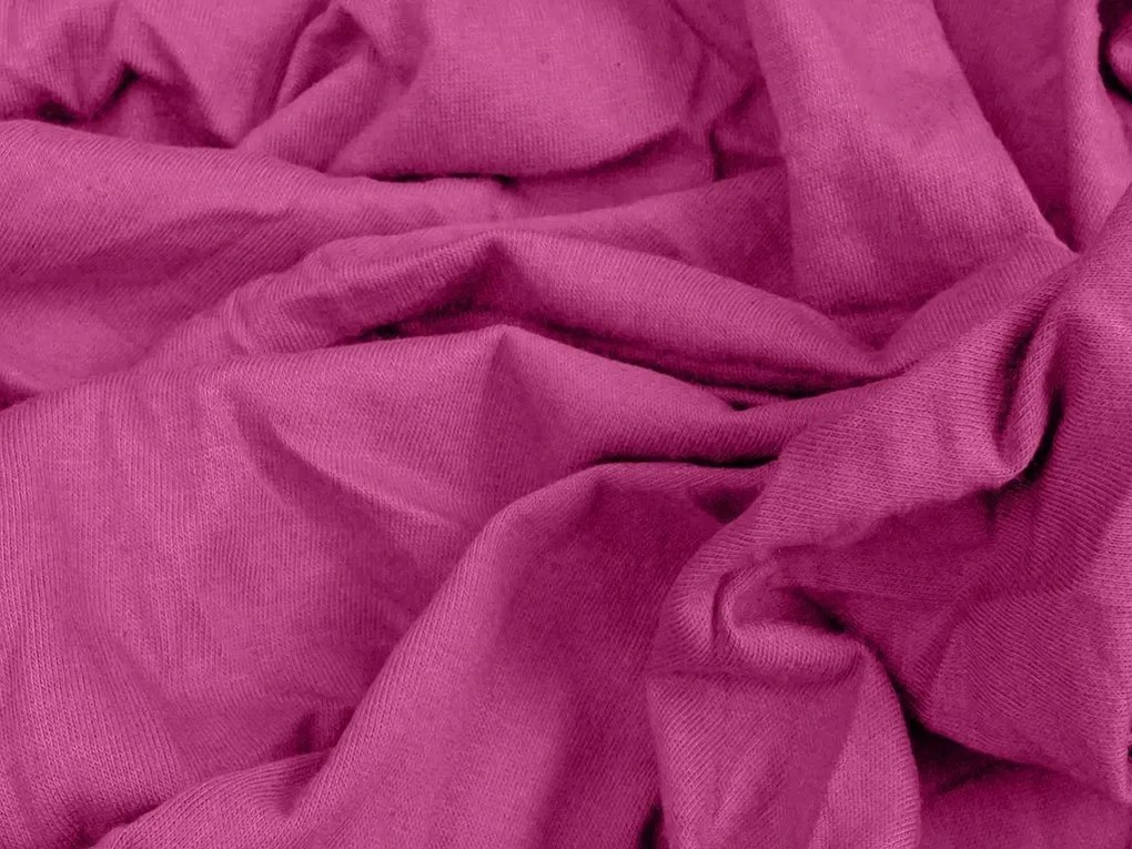 PrzytulneMieszkanie.pl Prześcieradło Jersey HIGHFIT purpurowe 200 x 220 cm