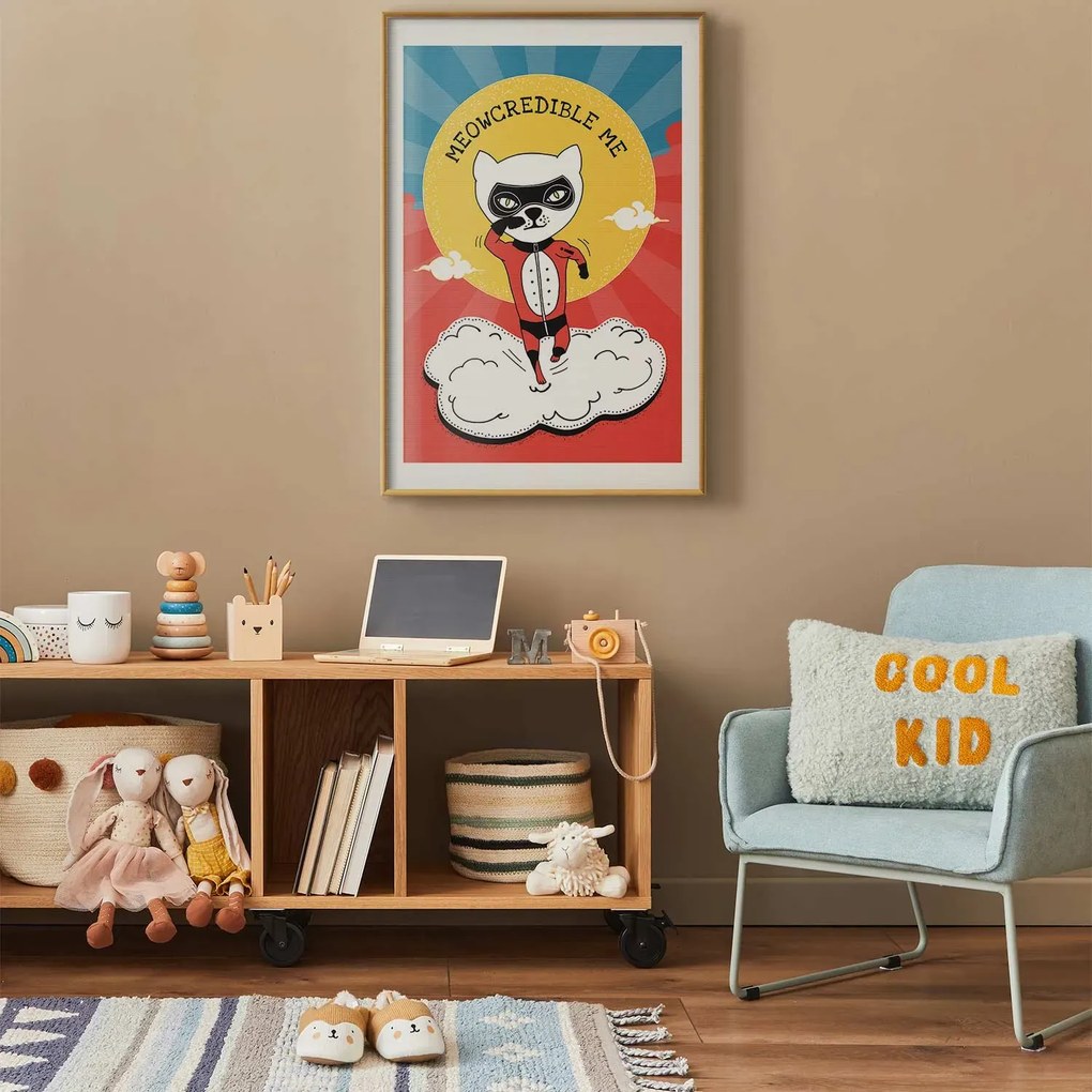 Plakat Szanowny kot 29,7x42 cm z ramą złotą z marginesem ARTGEIST B