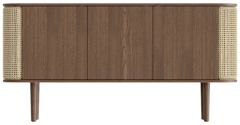 Brązowa niska komoda w dekorze dębu 150x75 cm Treasures – UMAGE