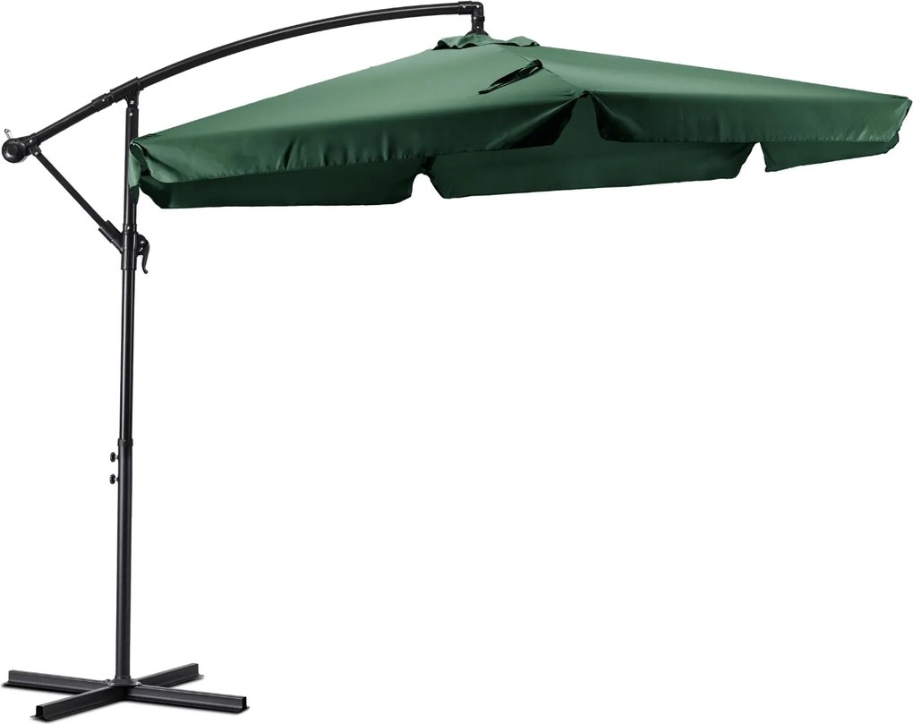 Składany parasol ogrodowy regulowany Akron, zielony