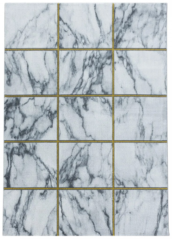 Dywan ekskluzywny Naxos marmur szaro-złoty 80 cm x 150 cm