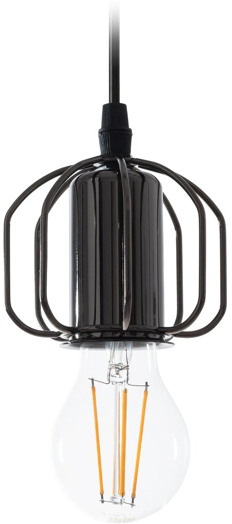 Lampa sufitowa wisząca w stylu loft  APP595-1CP Czarna