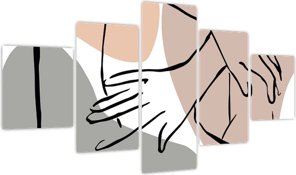 Obraz - Kobieta linia sztuki ciała N⁰2 (125x70 cm)