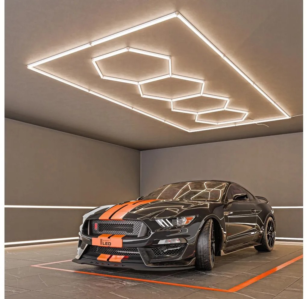 Oprawa sufitowa LED/384W/85-265V 4000K 484x243 cm CRI 90 IP54 biała