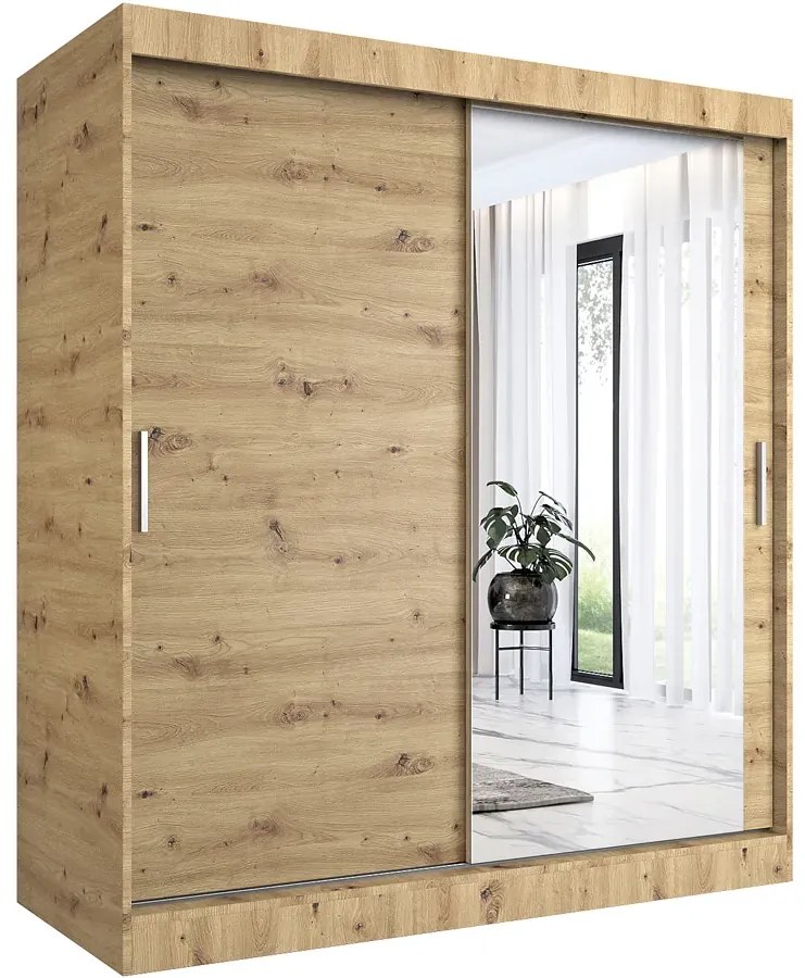 Szafa przesuwna dąb artisan 180 cm - Massi 5X