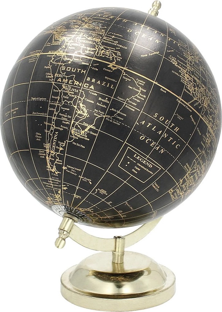 Dekoracja Globe Black 28 cm