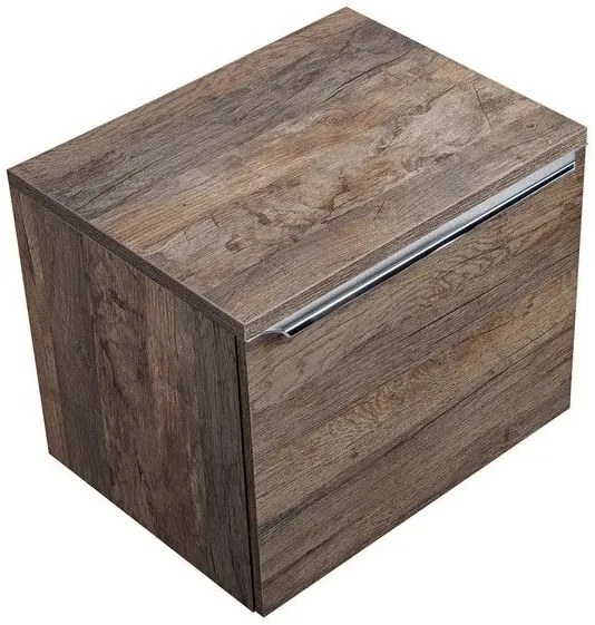 Szafka pod umywalkę nablatową SANTA FE OAK 60 cm + SANTA FE OAK 60 cm + regał dolny 20 cm dąb - zestaw z blatem COMAD