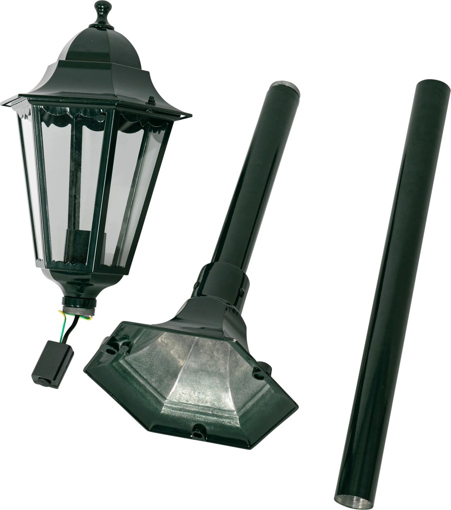 Klasyczna stojąca lampa zewnętrzna ciemnozielona 125 cm IP44 - Nowy Orlean