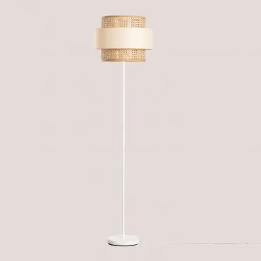 Lampa Podłogowa Z Rattanu Satu Nature - Sklum