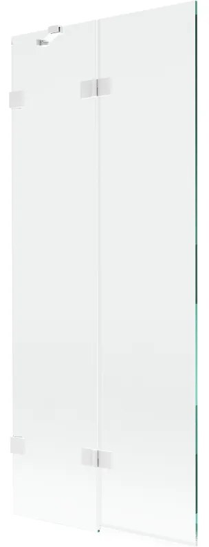 Mexen Lunar parawan nawannowy 2-skrzydłowy lewy 80 x 150 cm, transparent, biały - 897-080-100-20-00-L