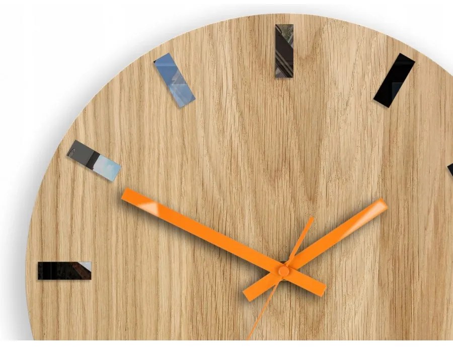 Zegar na ścianę nowoczesny drewniany z cichym mechanizmem okrągły solidny