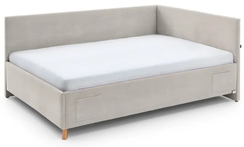 Beżowe narożne łóżko dziecięce ze schowkiem 120x200 cm Cool – Meise Möbel