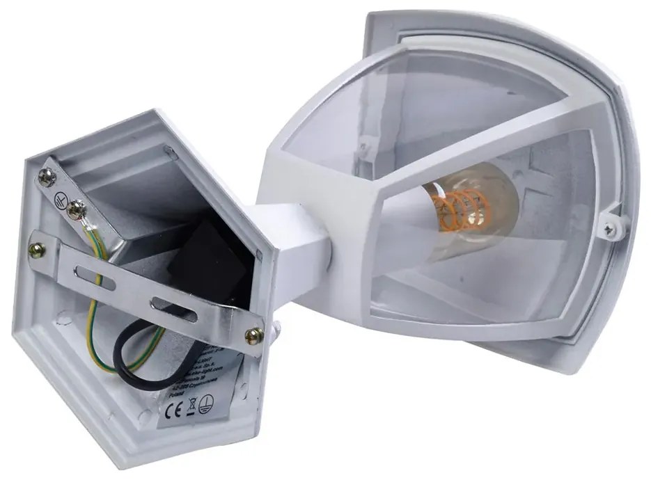 Mała lampa ogrodowa biała 3X N002 T0-C53