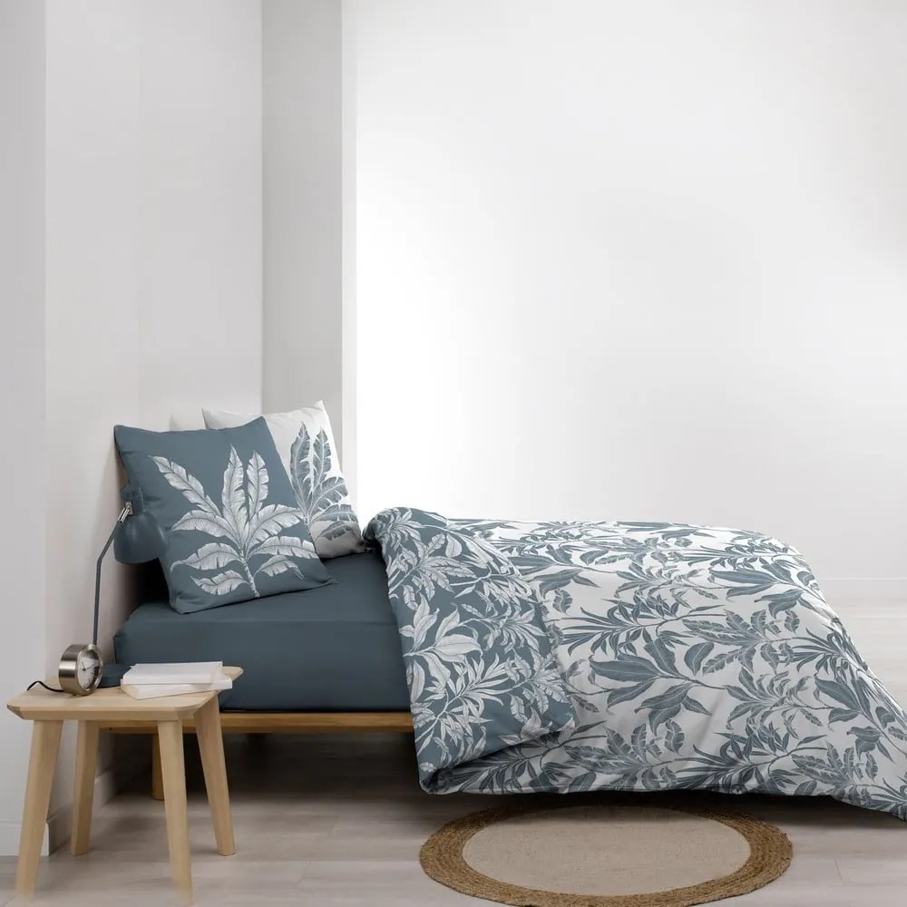 Biało-niebieska bawełniana pościel dwuosobowa 240x220 cm Hera – douceur d'intérieur