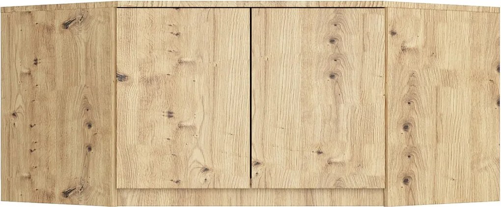 Nadstawka na szafę AKORD S100 Dąb Artisan 100 cm 2 drzwi kolor Dąb Artisan mat 3 półki 100x50x55 cm