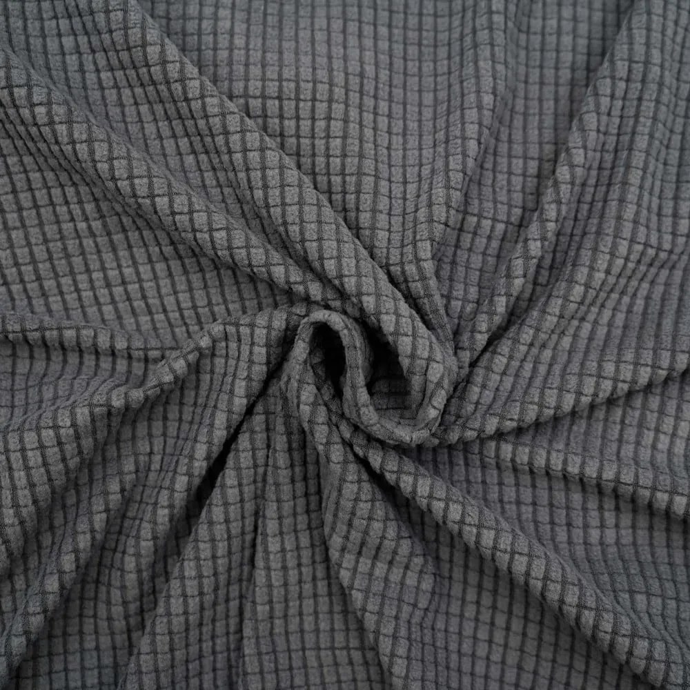 Antracytowy elastyczny pokrowiec na sofę 3-osobowy Sacha – douceur d'intérieur