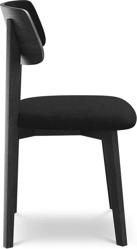Czarne krzesło z litego drewna Niu – Makamii