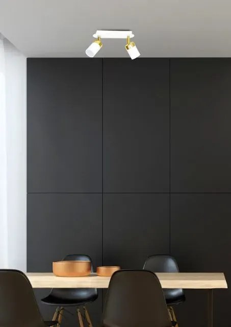 Podwójny plafon biało-złoty - 9X K473 M7-M51