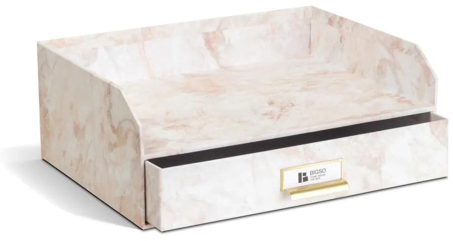 Kartonowy organizer na dokumenty z szufladką Walter Paper Laminate – Bigso