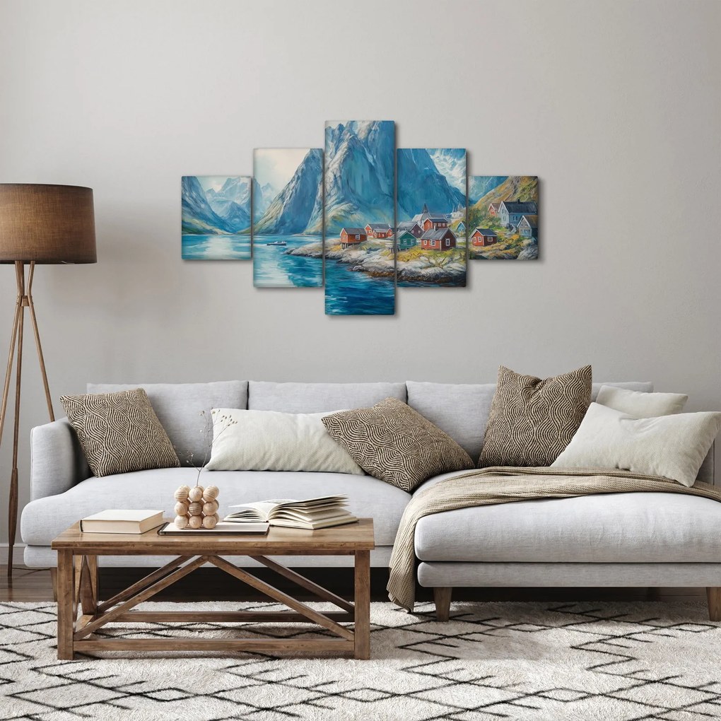 Obraz - Norweskie miasteczko (125x70 cm)