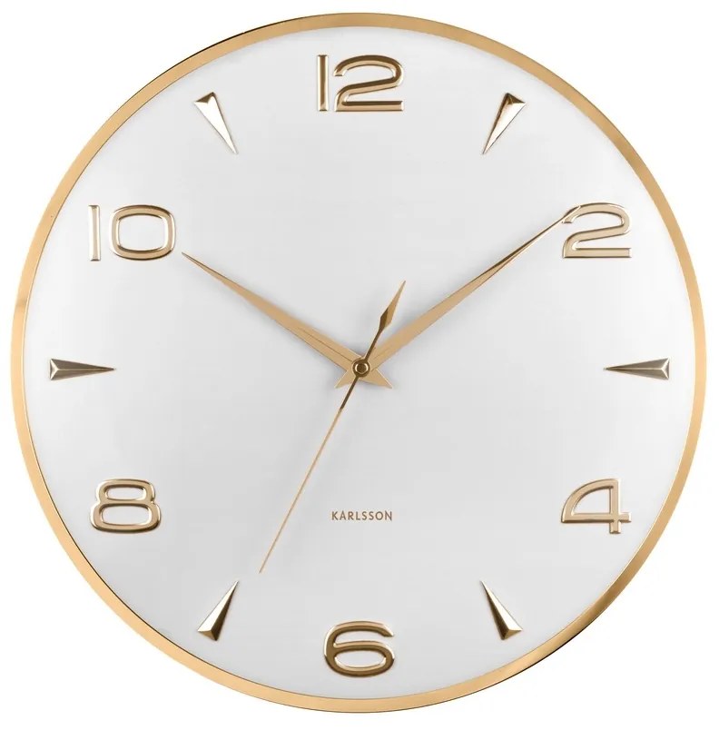 Karlsson 6017WH designerski zegar ścienny biały, średnica  40 cm