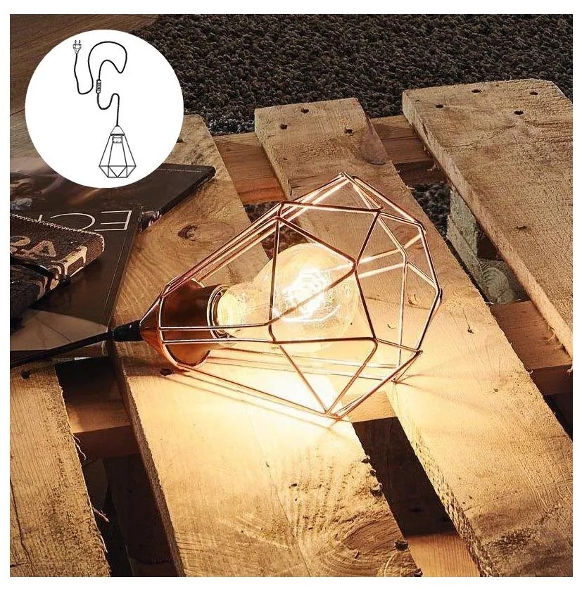 Eglo 94197 - Lampa stołowa z wtyczką TARBES 1xE27/60W/230V