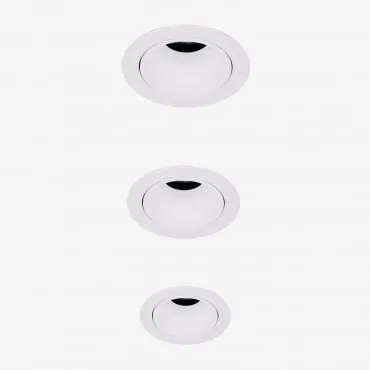 Pack 3 Wpuszczanych Downlightów Led Z Okrągłymi Ramkami Ø5 Cm Do Użytku Zewnętrznego, Wykonanych Z Aluminium - Sklum