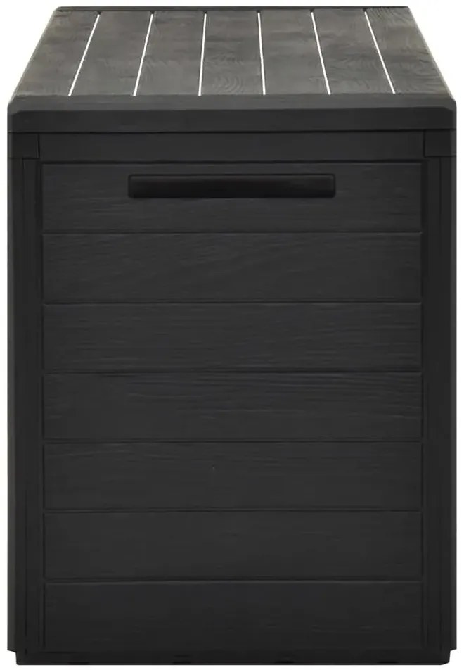 Prostokątna antracytowa skrzynia do ogrodu D4-N95